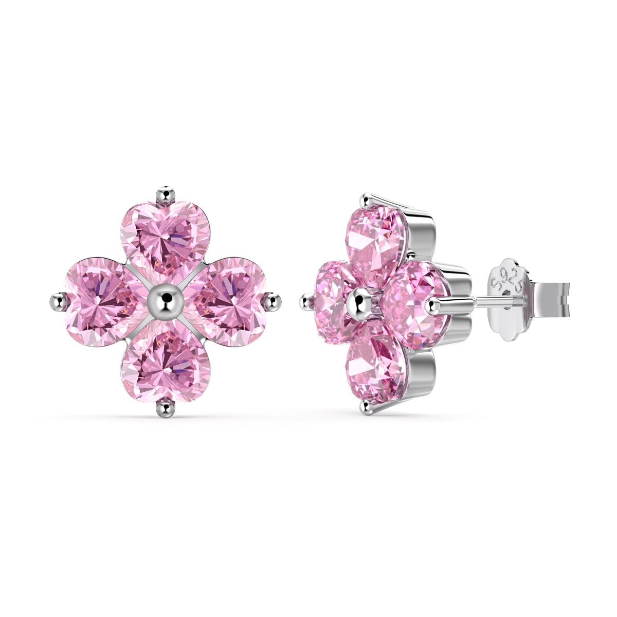 [Rose Jewels]Four-Leaf Clover Ball Earrings