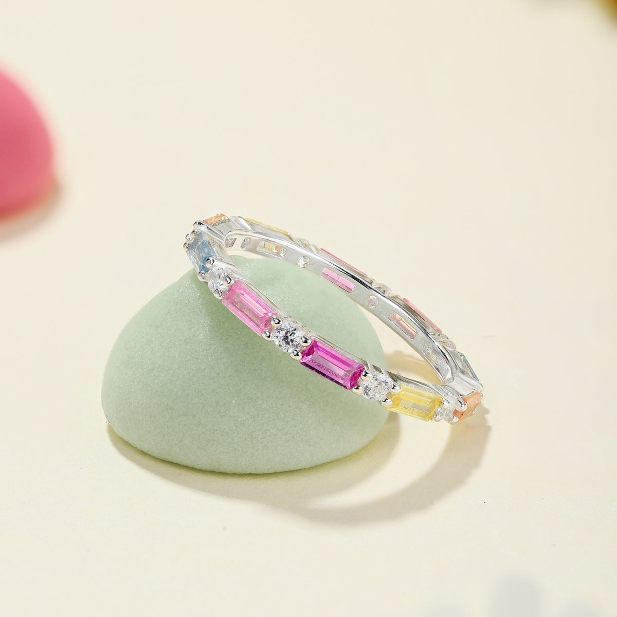 [Rose Jewels]Lively In Shades Elegant Radiant Cut Daily Ring