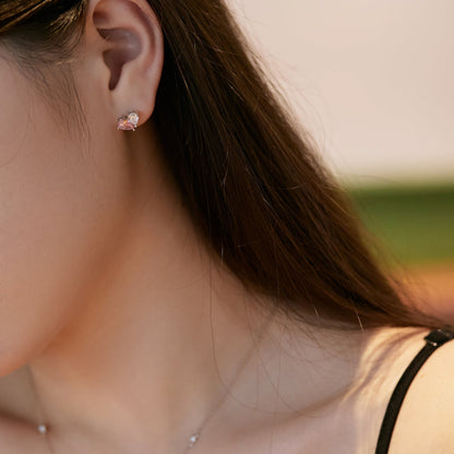 [Rose Jewels]Dazzling Elegant Heart Cut Lover Earrings