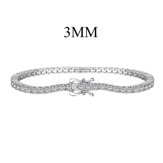 [Rose Jewels]Dainty Charming Round Cut Tennis Bracelet