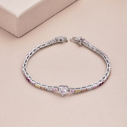 [Rose Jewels]Delicate Romantic Heart Shape Lover Bracelet