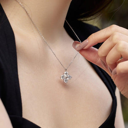 [Rose Jewels]Four-Leaf Clover And Eight-Pointed Star Necklace