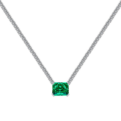 [Rose Jewels]4.0 Carat Elegant Radiant Cut Necklace