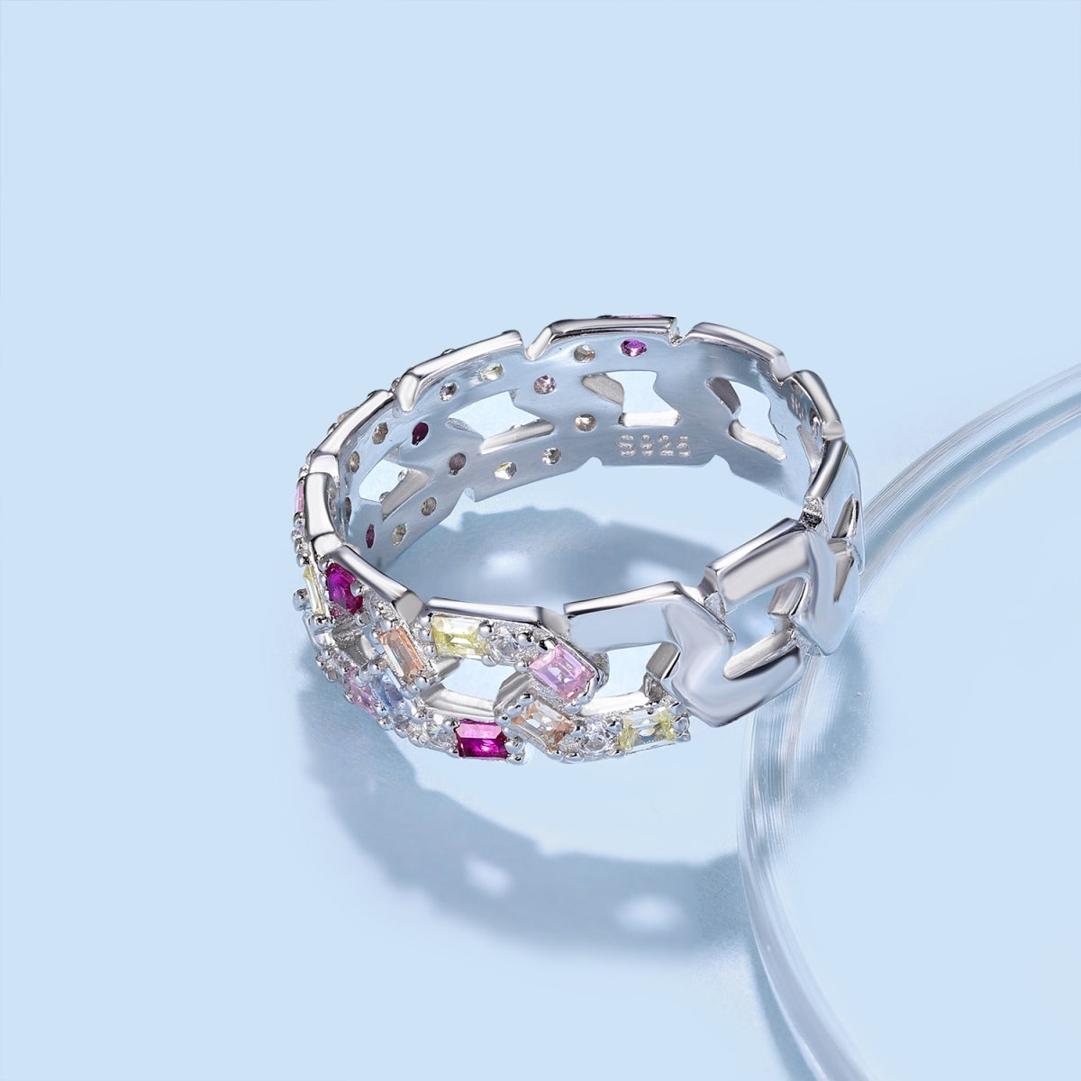 [Rose Jewels]Sparkling Vibrant Emerald Cut Daily Ring