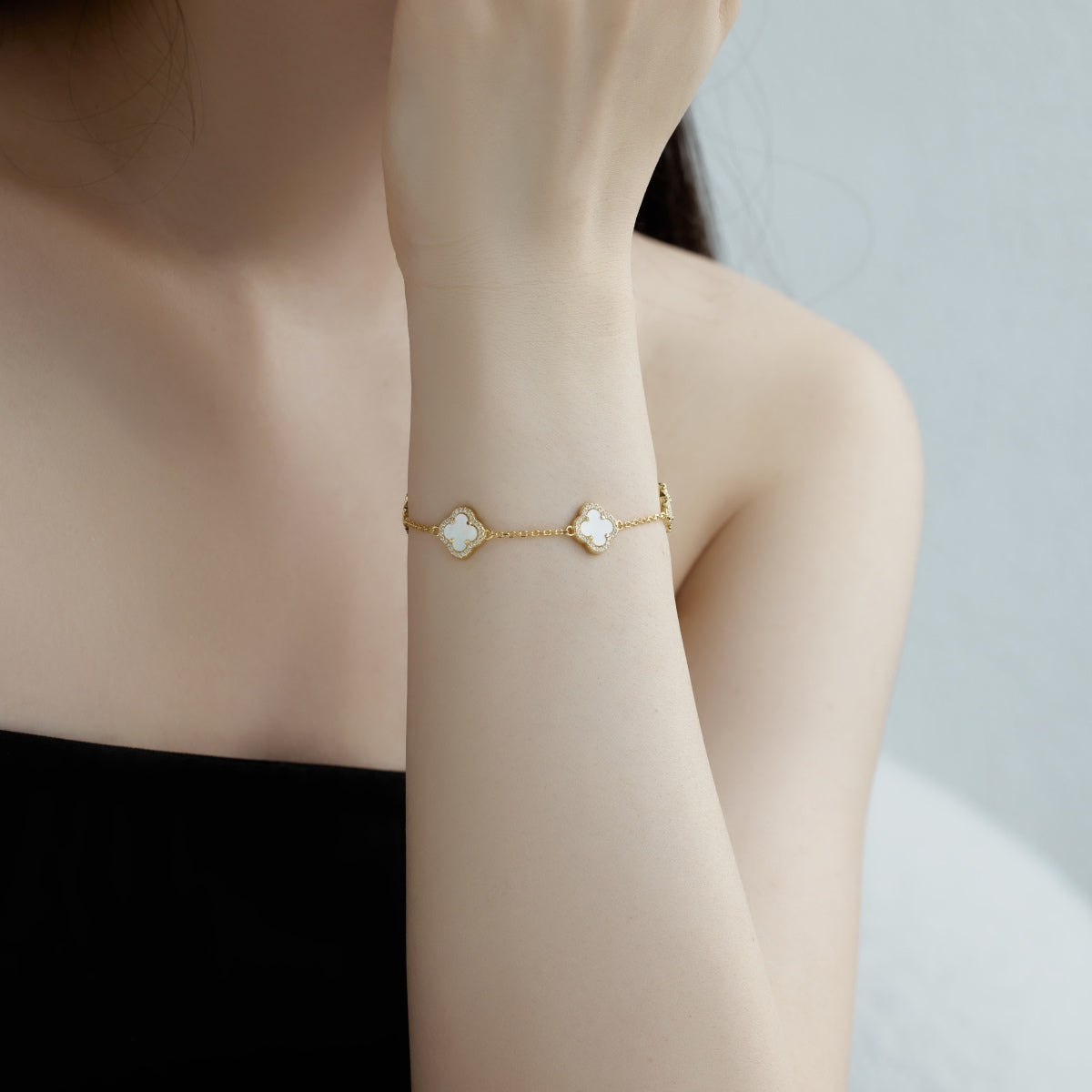 [Rose Jewels]Four-Leaf Clover Exquisite Bracelet