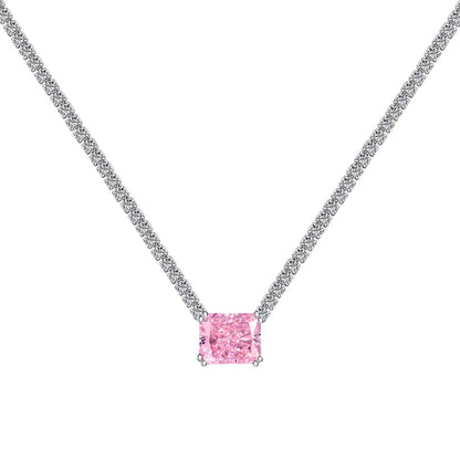 [Rose Jewels]4.0 Carat Elegant Radiant Cut Necklace