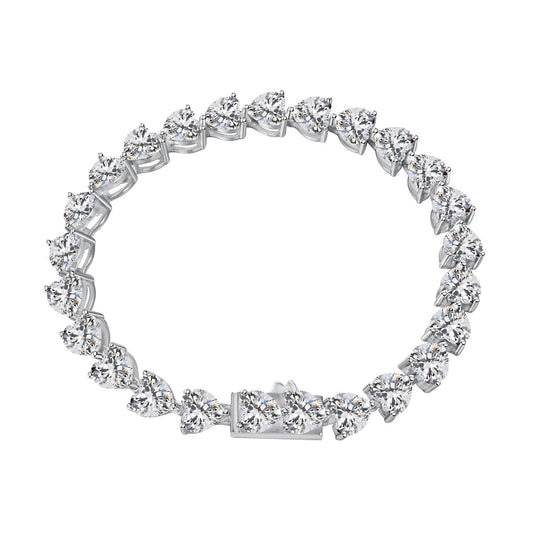 [Rose Jewels]0.75 Carat Elegant Romantic Heart Shape Lover Bracelet