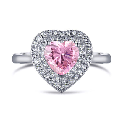 [Rose Jewels]Delicate Ebullient Heart Shape Wedding Ring