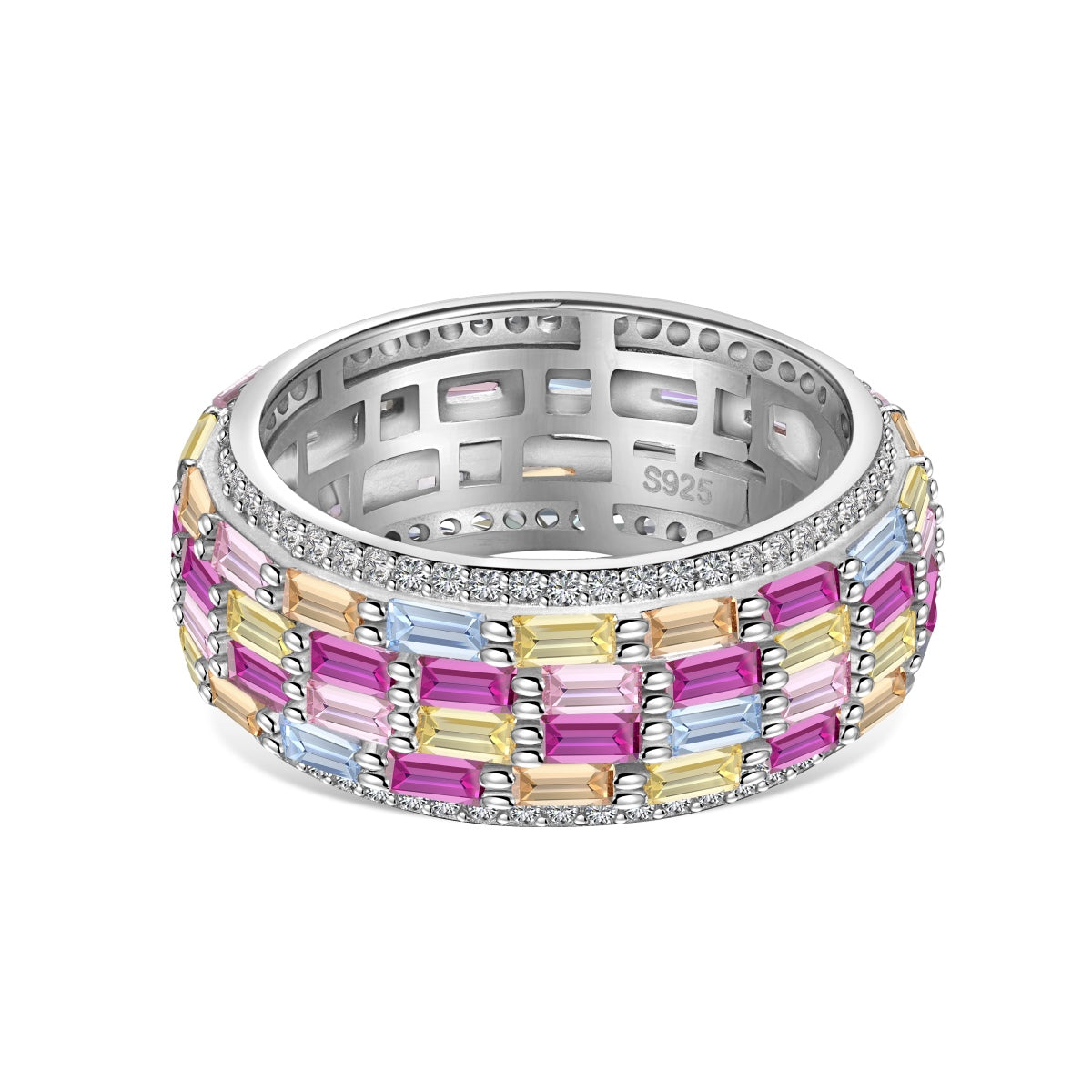 [Rose Jewels]Radiant Colorful Radiant Cut Daily Ring