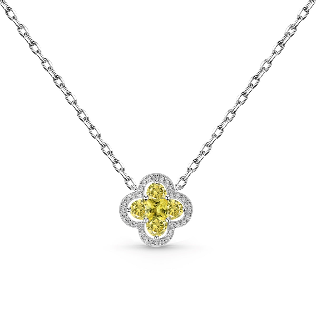 [Rose Jewels]Spliced Lucky Four-Leaf Clover Versatile Necklace