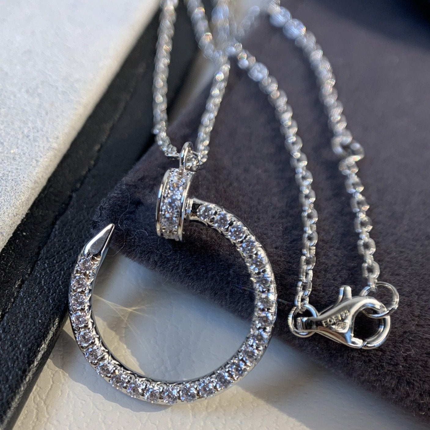 [ROSE]JUSTE NECKLACE SILVER DIAMONDS