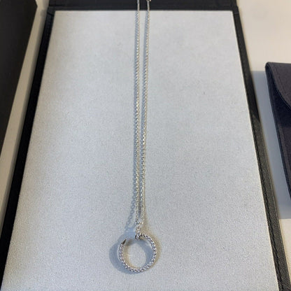 [ROSE]JUSTE NECKLACE SILVER DIAMONDS