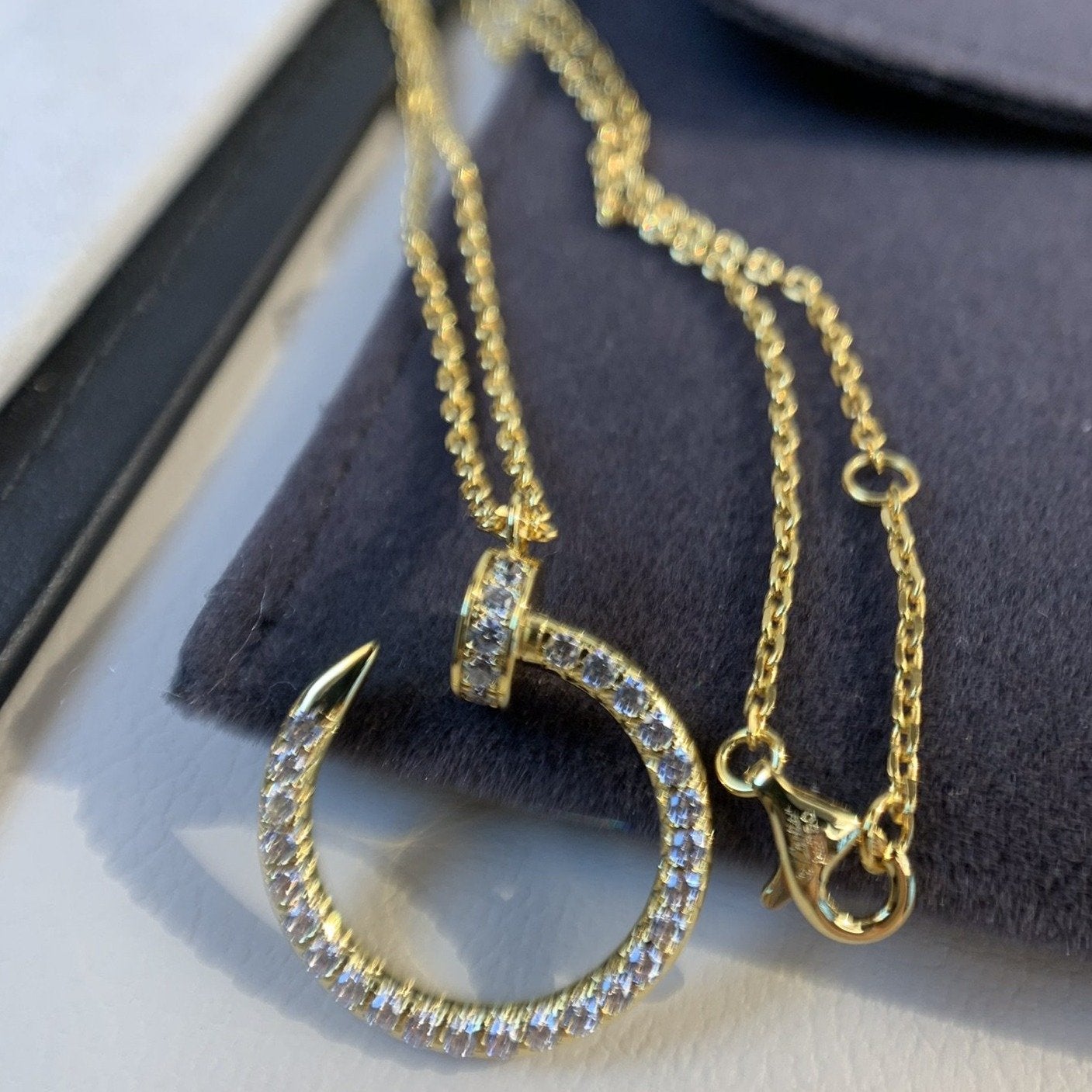 [ROSE]JUSTE NECKLACE GOLD DIAMONDS