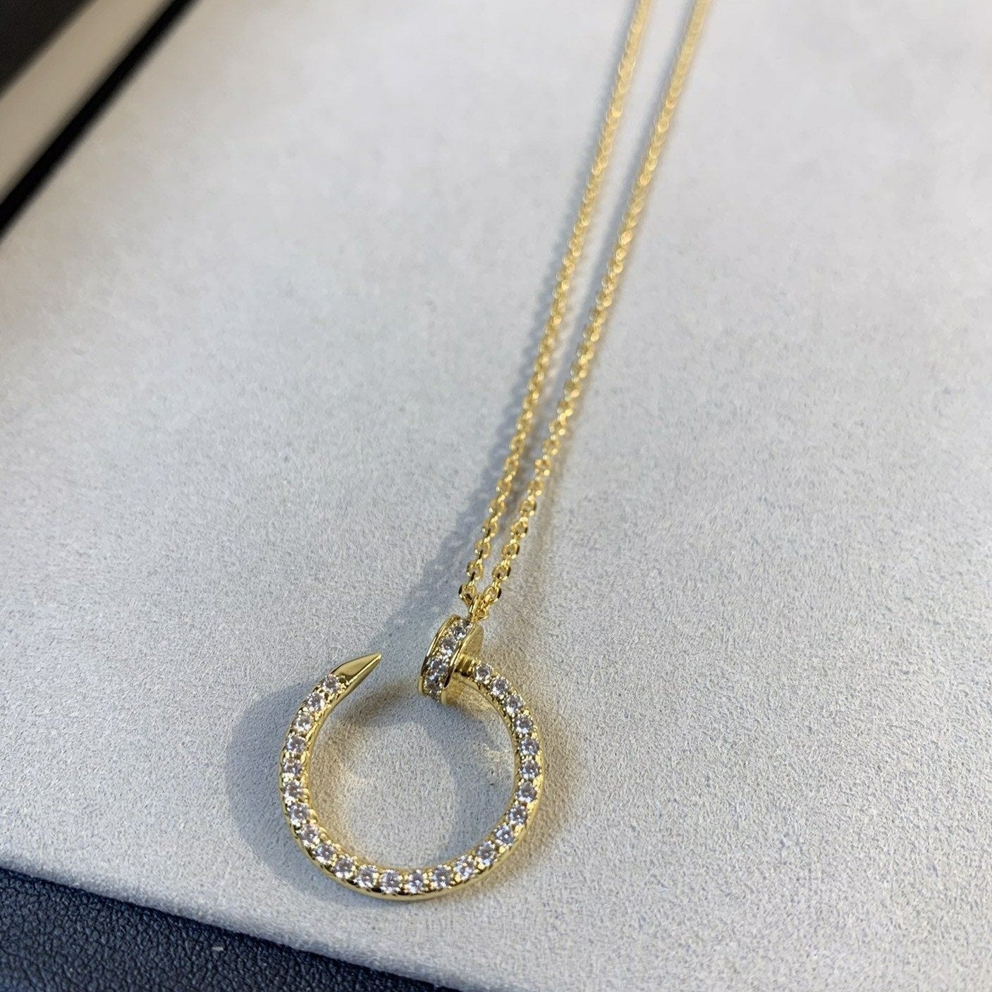 [ROSE]JUSTE NECKLACE GOLD DIAMONDS