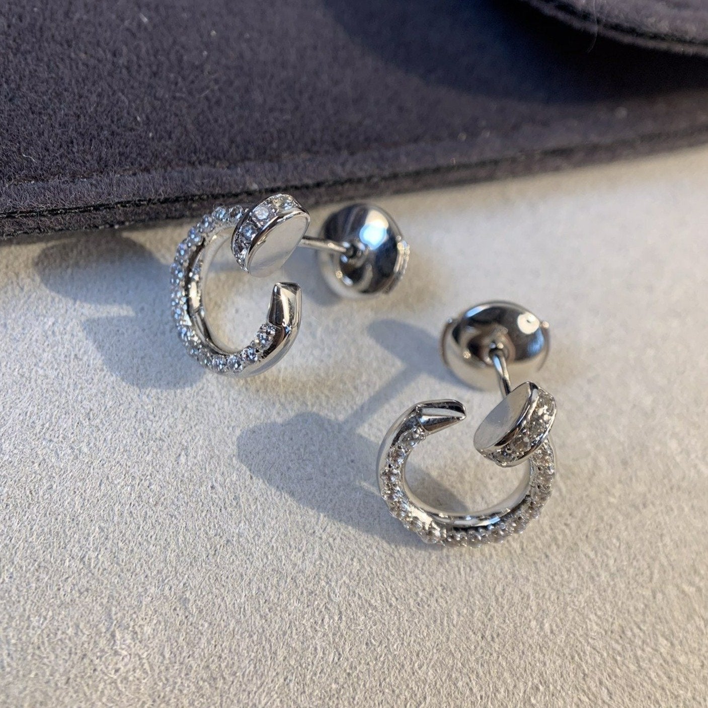 [ROSE]JUSTE EARRINGS SILVER DIAMONDS