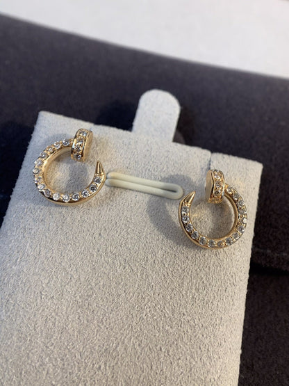 [ROSE]JUSTE EARRINGS GOLD DIAMONDS