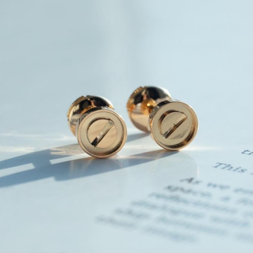 [ROSE]LOVE EARRINGS PINK GOLD 10MM