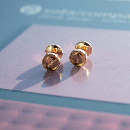 [ROSE]LOVE EARRINGS PINK GOLD 10MM