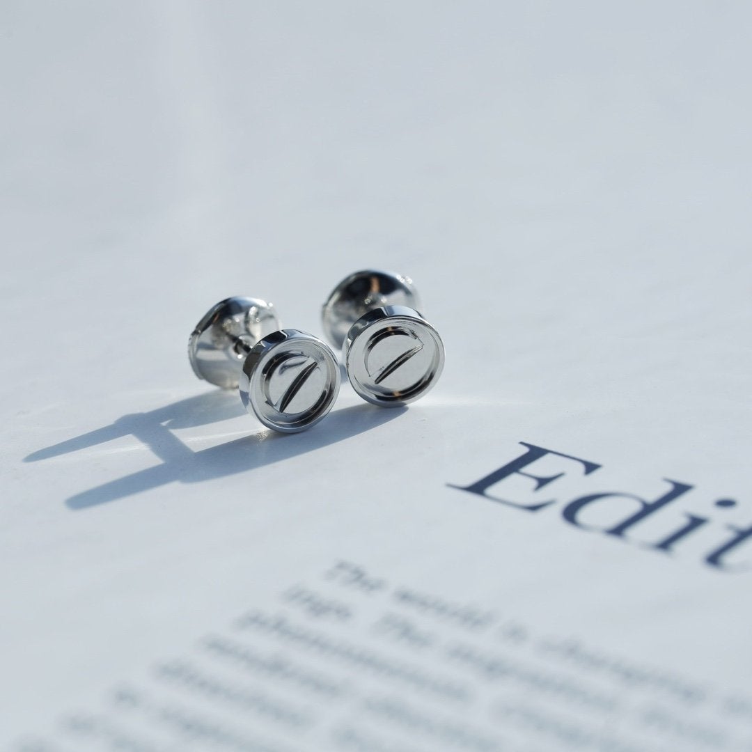 [ROSE]LOVE EARRINGS SILVER  10MM