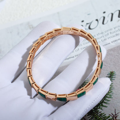 [Rose Jewels]SERPENTI BRACELET PINK GOLD MALACHITE