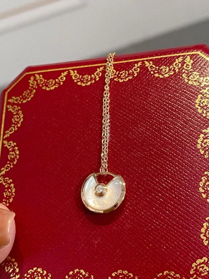 [ROSE]AMULETTE ROSE GOLD MOP NECKLACE