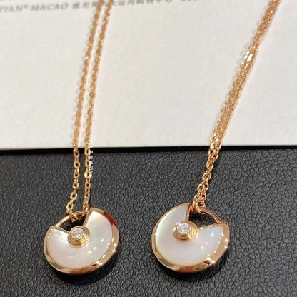 [ROSE]AMULETTE ROSE GOLD MOP NECKLACE