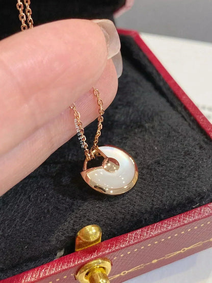 [ROSE]AMULETTE ROSE GOLD MOP NECKLACE