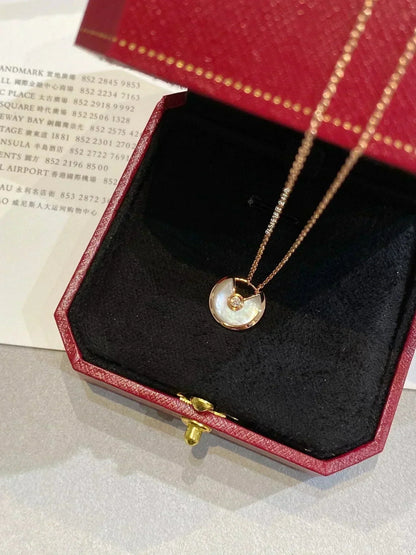 [ROSE]AMULETTE ROSE GOLD MOP NECKLACE