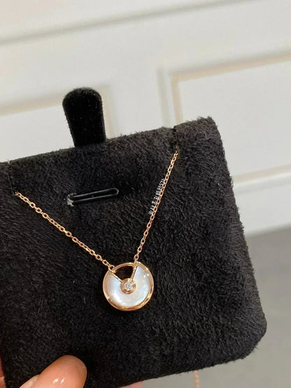 [ROSE]AMULETTE ROSE GOLD MOP NECKLACE