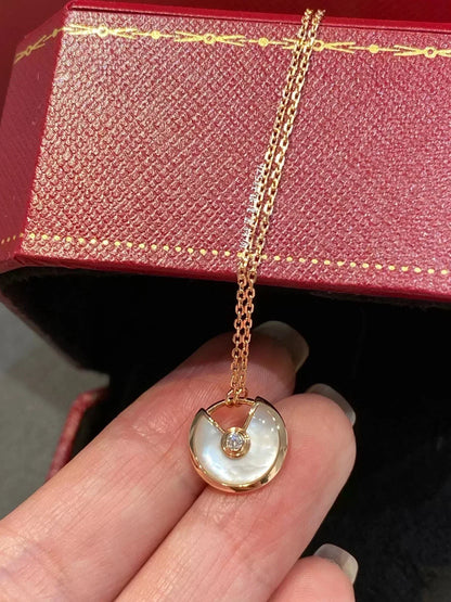 [ROSE]AMULETTE ROSE GOLD MOP NECKLACE