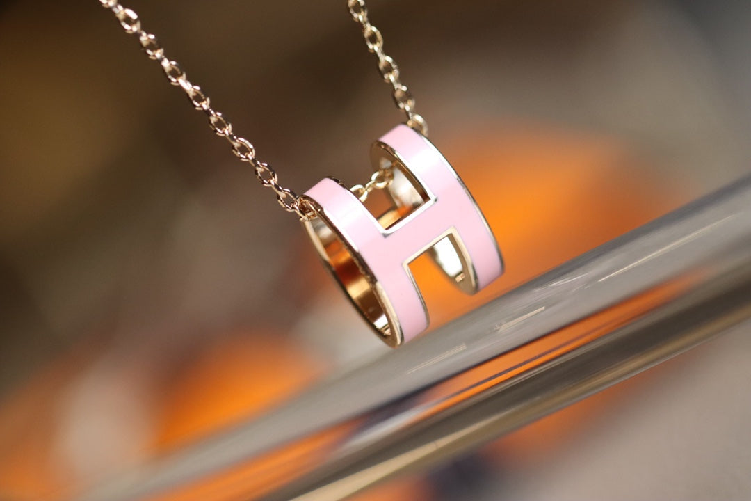 [Rose Jewels]POP H PEDANT PINK GOLD