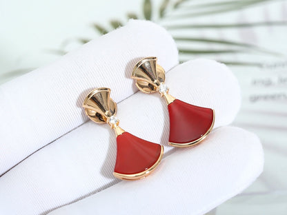 [Rose Jewels]DREAM Carnelian PINK GOLD EARRINGS