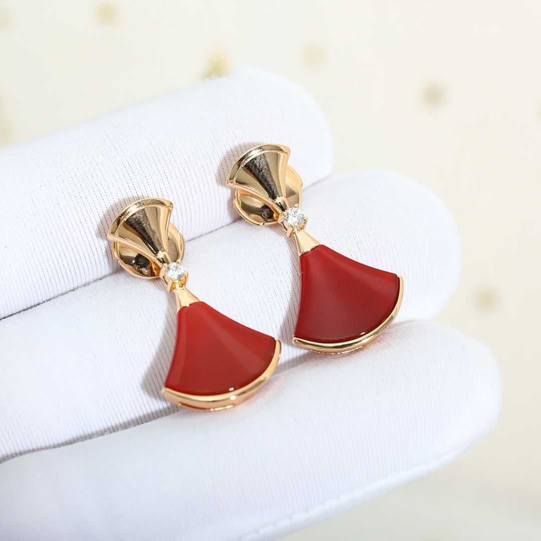 [Rose Jewels]DREAM Carnelian PINK GOLD EARRINGS