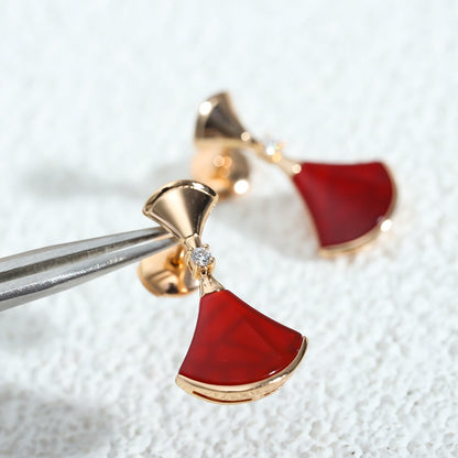 [Rose Jewels]DREAM Carnelian PINK GOLD EARRINGS