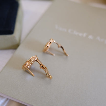 [ROSE]LUCKY PINK GOLD WHITE MOP EARRINGS