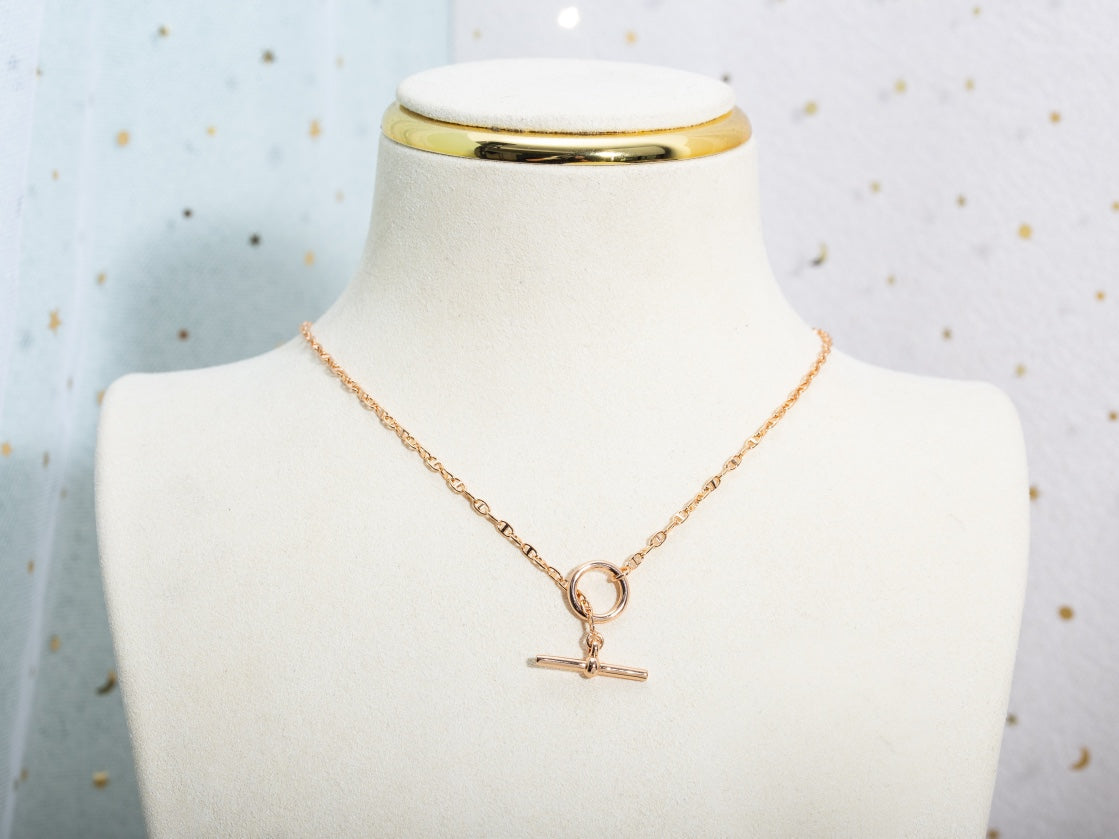 [Rose Jewels]ECHAPPEE NECKLACE PINK GOLD