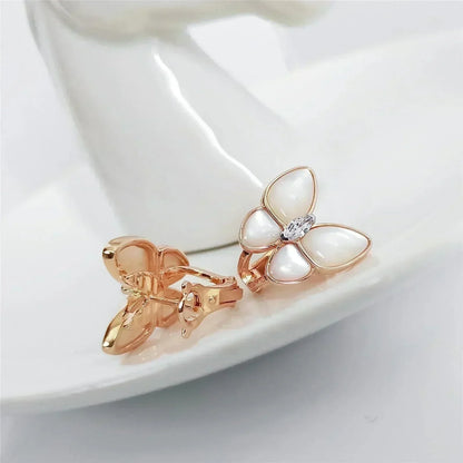 [ROSE]BUTTERFLY MOP DIAMOND EARRINGS