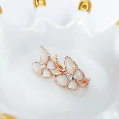 [ROSE]BUTTERFLY MOP DIAMOND EARRINGS