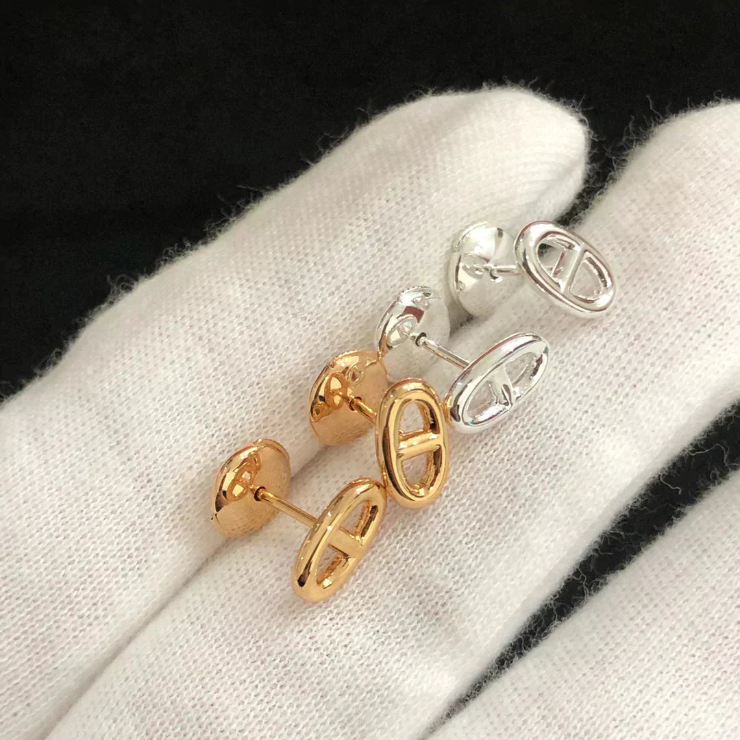 [Rose Jewels]CHAINE SMALL EARRINGS GOLD AND SILVER