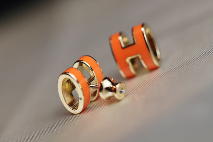 [Rose Jewels]MINI POP H EARRINGS ORANGE