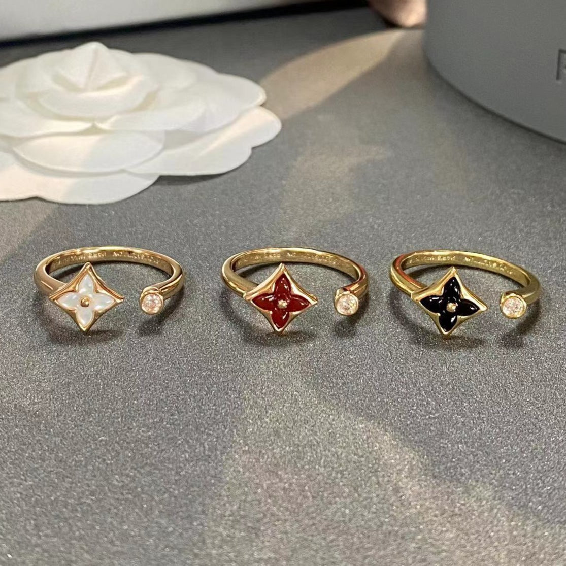 [Rose Jewels]STAR 1 DIAMOND OPEN RING