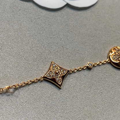 [Rose Jewels]STAR AND SUN 4 MOTIFS GOLD DIAMONDS BRACELET