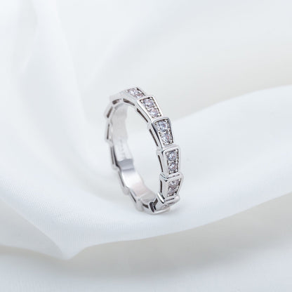 [Rose Jewels]SERPENTI RING SILBER DIAMANT GEPAPERT 3MM