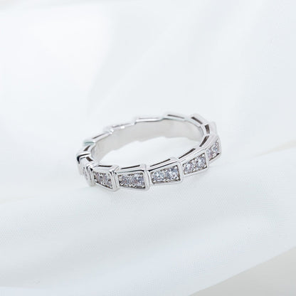 [Rose Jewels]SERPENTI RING SILBER DIAMANT GEPAPERT 3MM