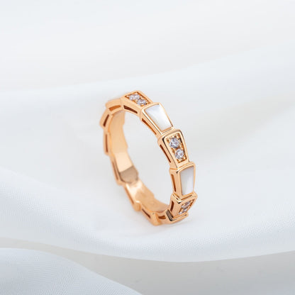 [Rose Jewels]SERPENTI RING ROSA GOLD DIAMANT MOP 3MM