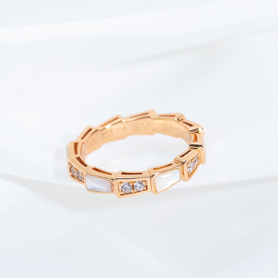 [Rose Jewels]SERPENTI RING ROSA GOLD DIAMANT MOP 3MM