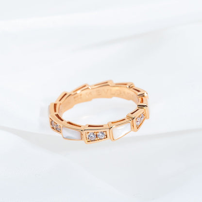 [Rose Jewels]SERPENTI RING ROSA GOLD DIAMANT MOP 3MM