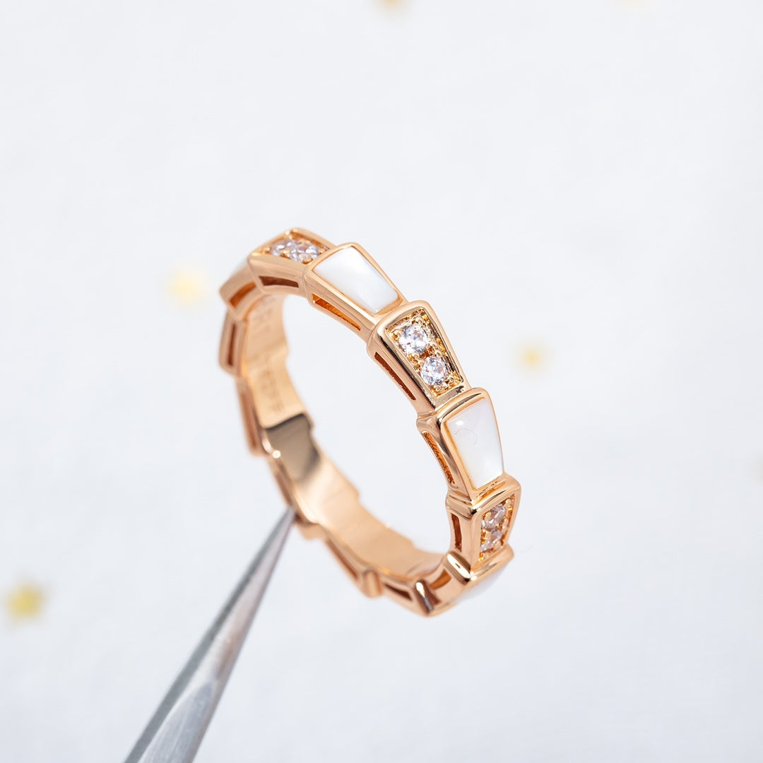 [Rose Jewels]SERPENTI RING ROSA GOLD DIAMANT MOP 3MM