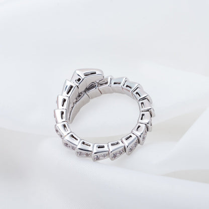 [Rose Jewels]SERPENTI RING SILVER DIAMOND PAVED 4MM