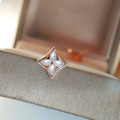 [Rose Jewels]STAR MOP PINK GOLD EARRINGS